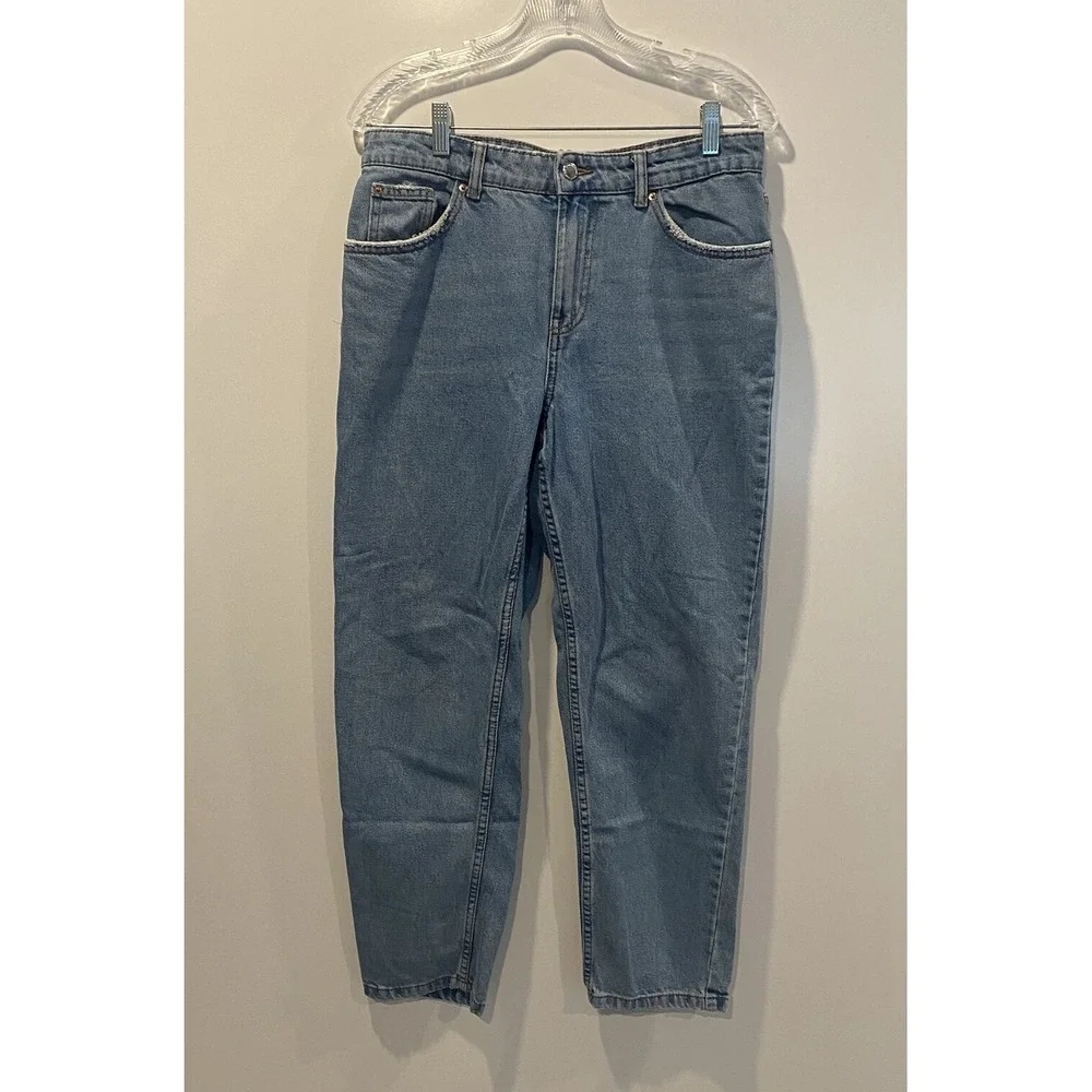 Denim Co Womens High Rise Straight Leg Jeans Medium Wash Blue Size 8 8188-084257